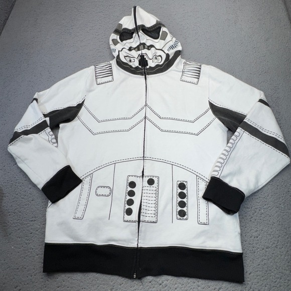 Star Wars Other - Star Wars Stormtrooper Hoodie Mens XL White Full Zip Costume Graphic Jacket